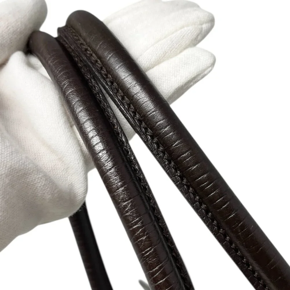 GUCCI Vintage Monogram Horsebit Chain Shoulder Bag Beige Brown Canvas [105425] - Picture 12 of 13